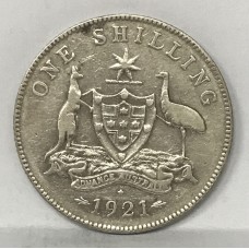 AUSTRALIA 1921 . ONE 1 SHILLING . STAR